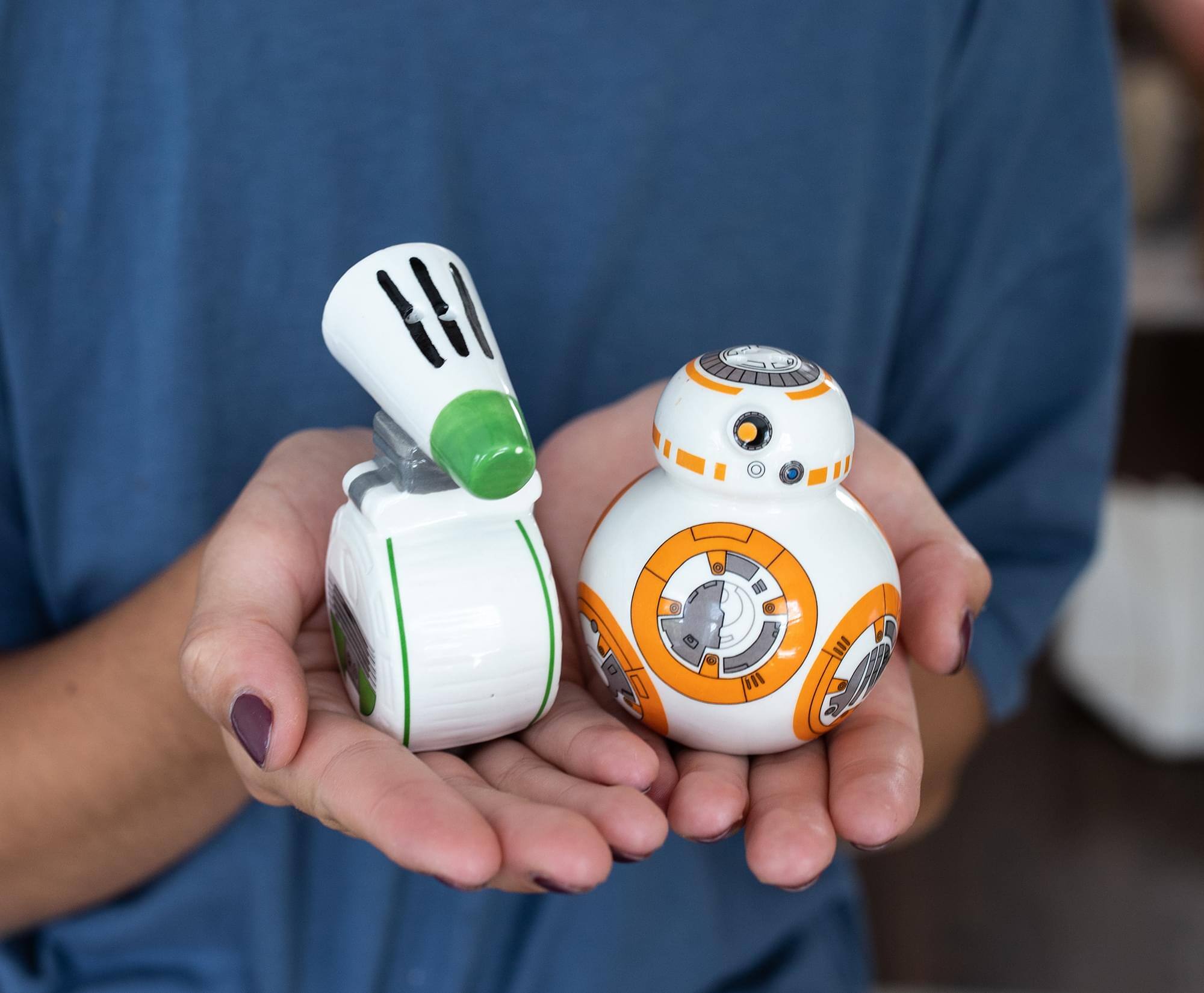 Alt View 1. Star Wars - Star Wars BB-8 and D-O Ceramic Salt and Pepper Shakers | Set of 2 - White.