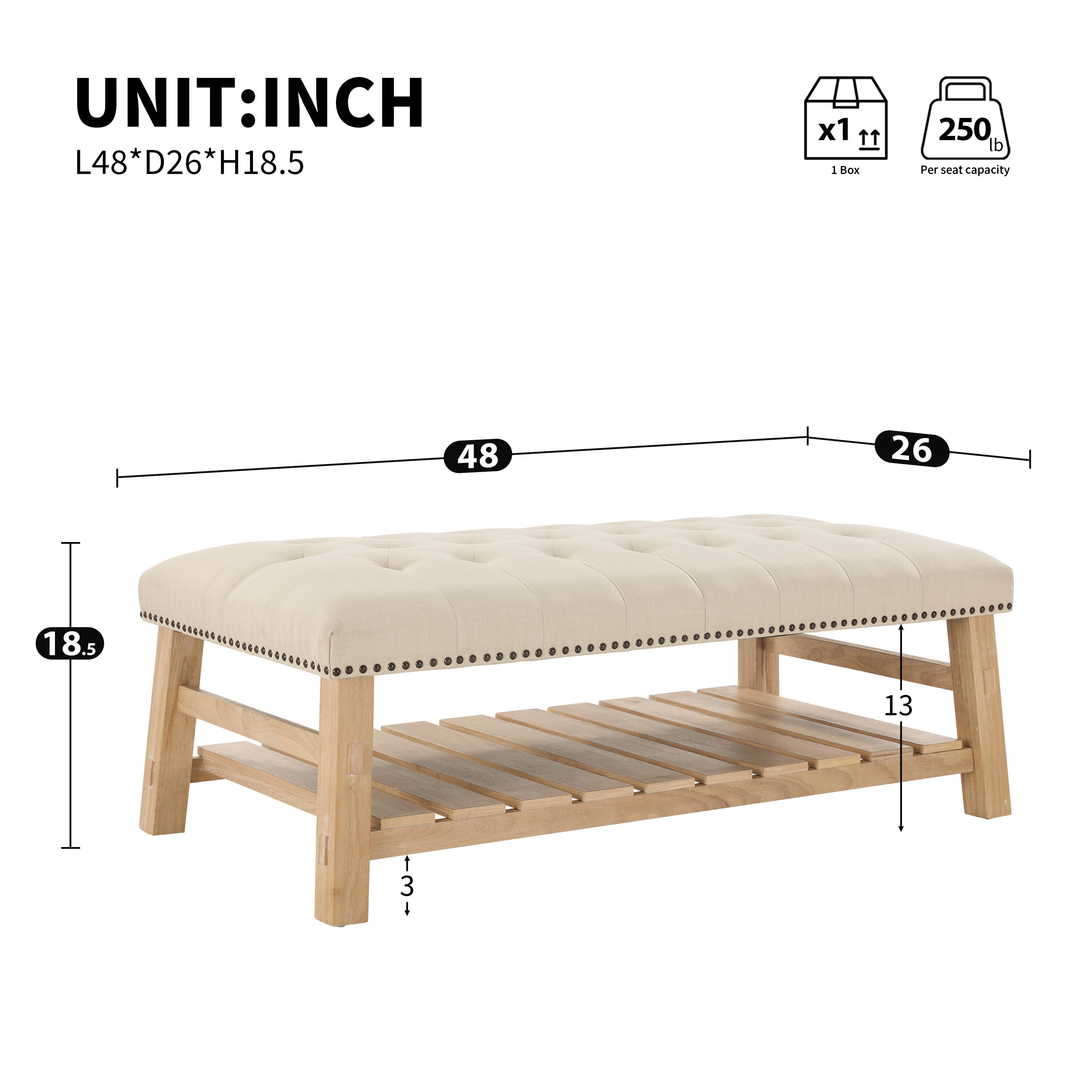 UNIT: INCH  
L48*D26*H18.5  
1 Box  
250 lb Per seat capacity