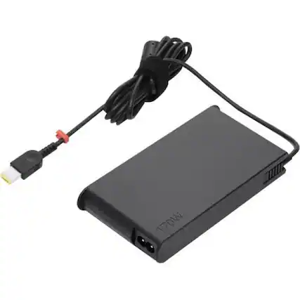 Front. Lenovo - Lenovo Legion Slim 170W AC Adapter(UL) - 170 W - 120 V AC, 230 V AC Input - Black - Black.