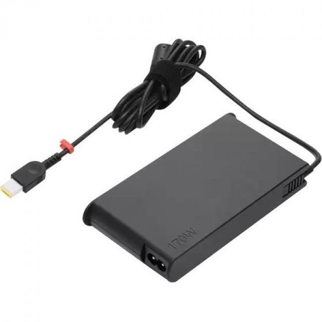 Front. Lenovo - Lenovo Legion Slim 170W AC Adapter(UL) - 170 W - 120 V AC, 230 V AC Input - Black - Black.