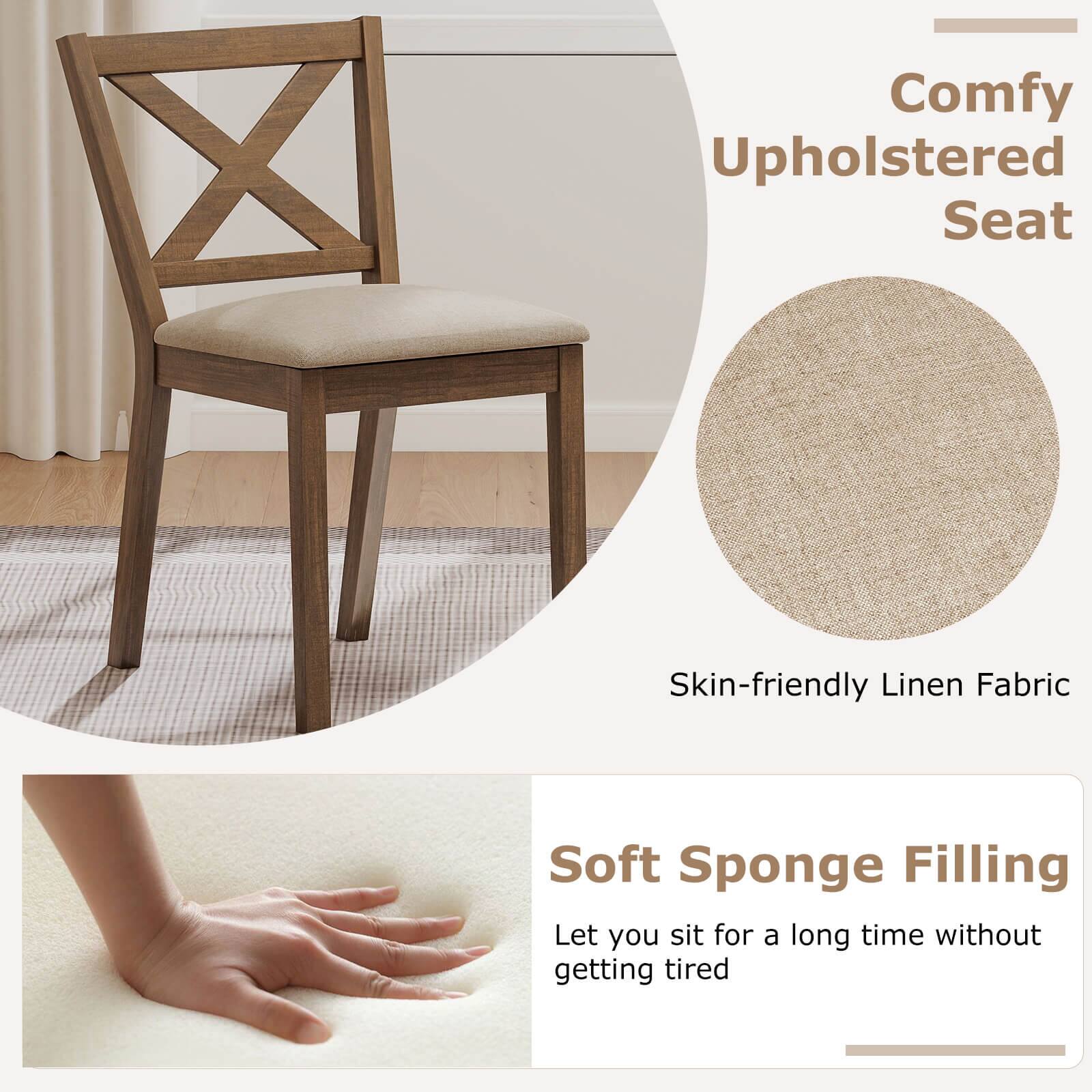 Comfy Upholstered Seat

Skin-friendly Linen Fabric

Soft Sponge Filling

Let you sit for a long time without getting tired