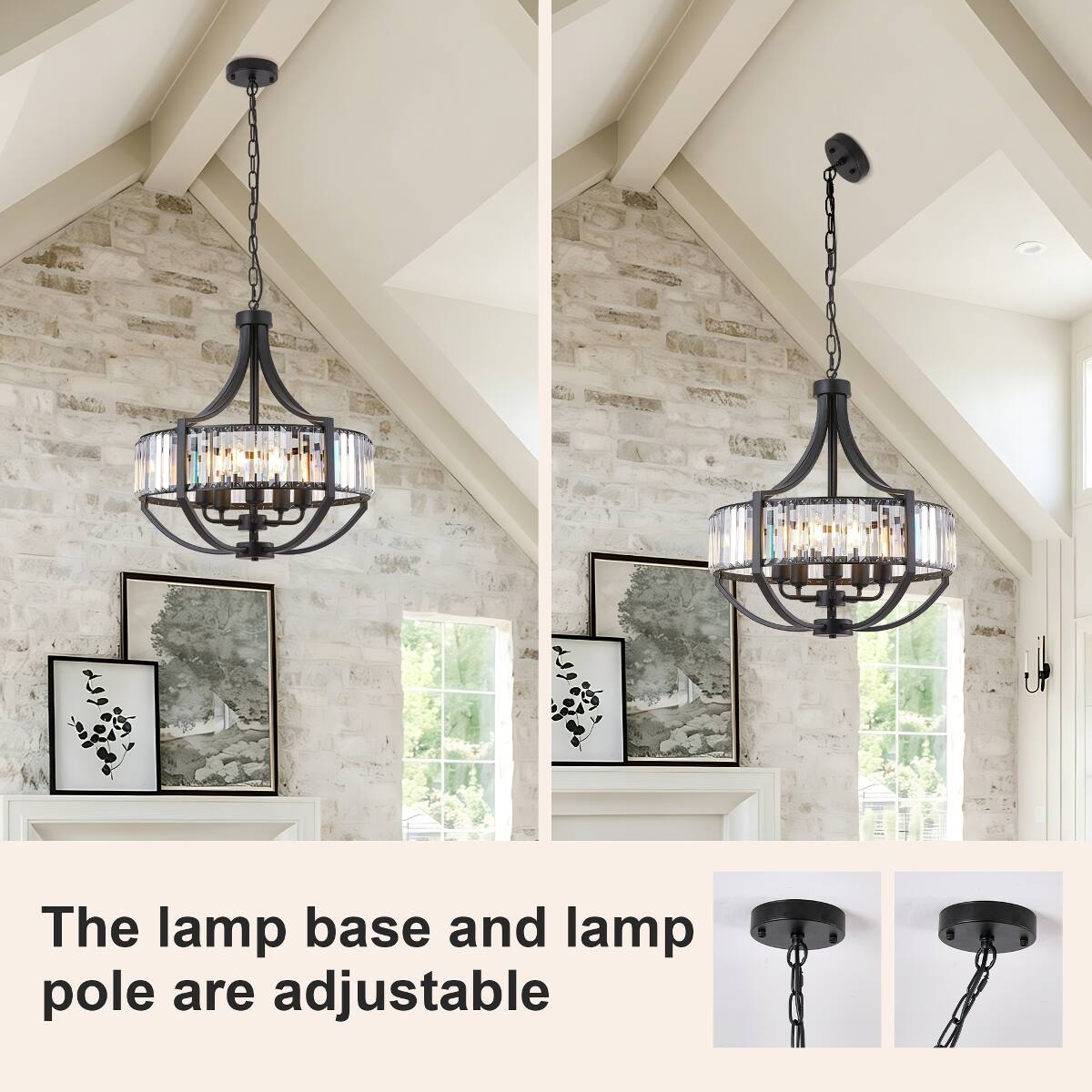The lamp base and lamp pole are adjustable