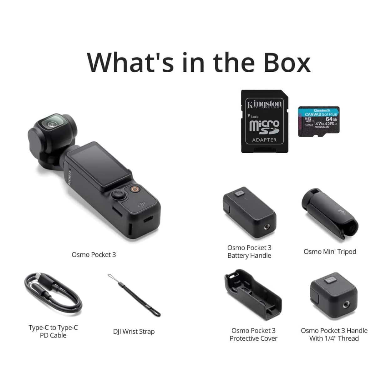 DJI Osmo Pocket 3 Capture More Combo 4K Vlogging Camera Black CP