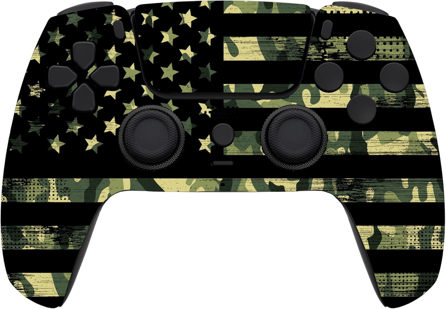 Front. ProControllers - Custom Wireless Controller for PS5 - Camo Flag.