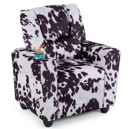Costway - Kids Recliner with Cup Holder with Adjustable Backrest & Footrest for Boys & Girls - Zebra