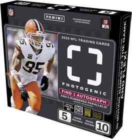 2025 Panini Photogenic Football Hobby Trading Card Box (1 Autograph Per Box)