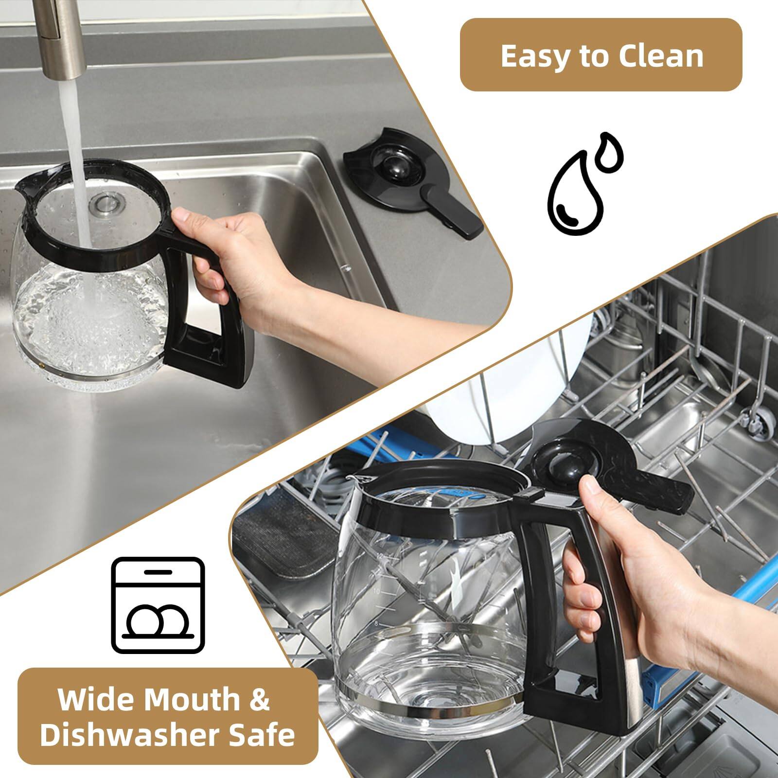 Easy to Clean  
Wide Mouth & Dishwasher Safe
