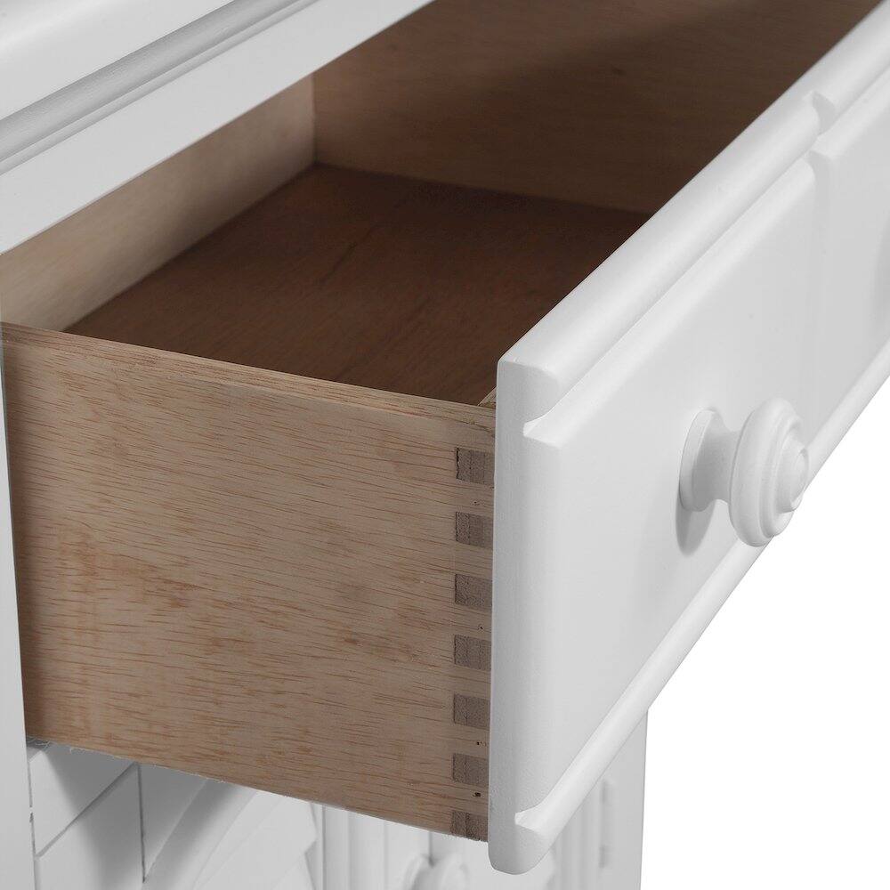 Alt View 4. American Woodcrafters - Cottage Traditions Nightstand - White Cottage - White.