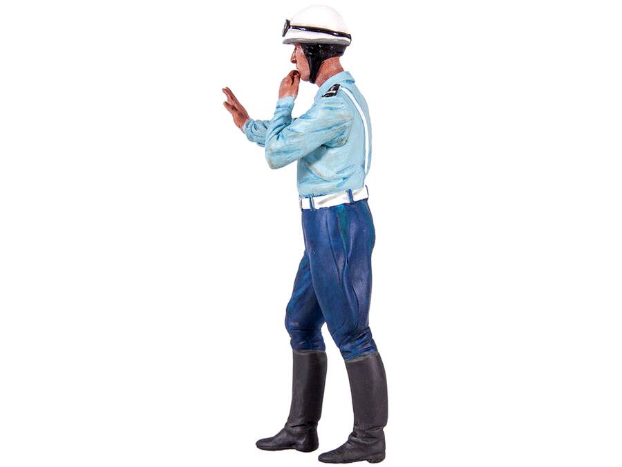 Alt View 1. Le Mans Miniatures - 1975-1980 Paul French Police Motorcycle Officer Figurine for 1/18 Scale Models by Le Mans Miniatures.