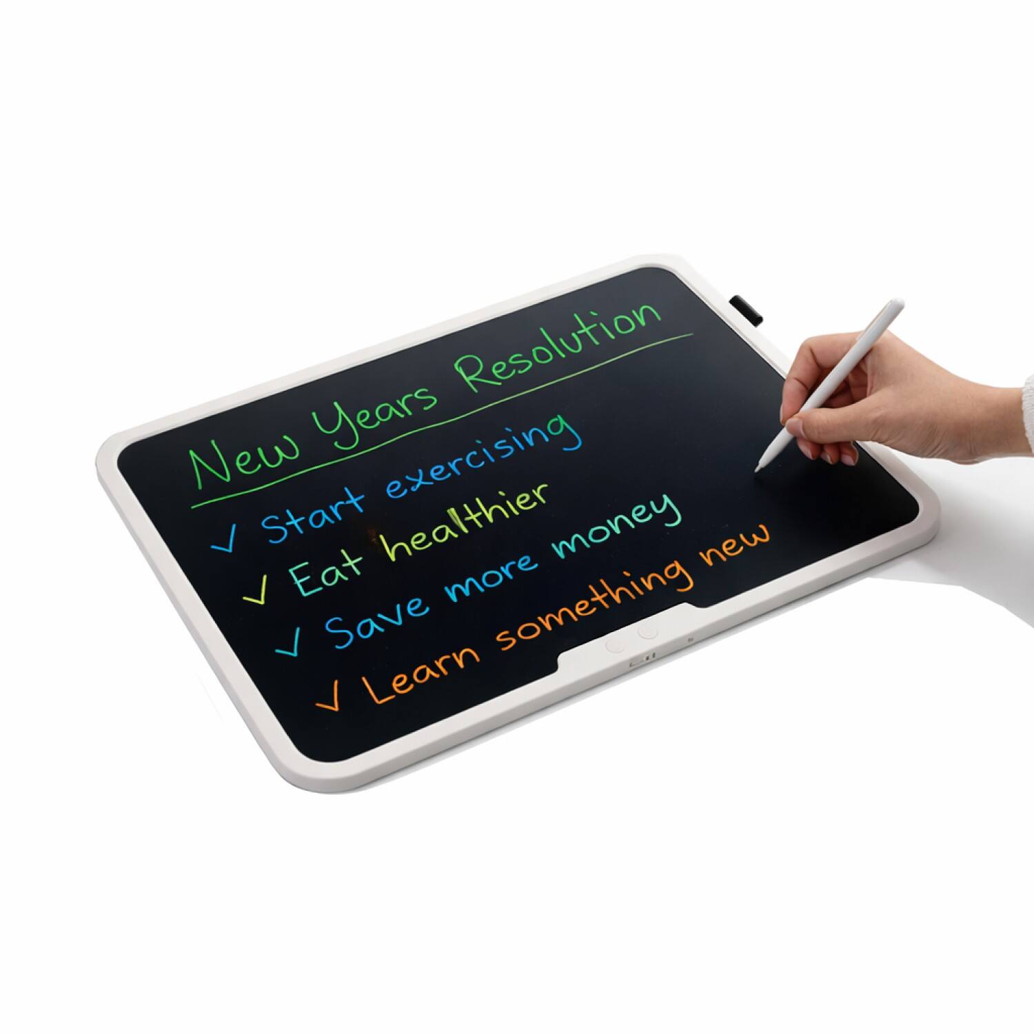 New Years Resolution  
- Start exercising  
- Eat healthier  
- Save more money  
- Learn something new