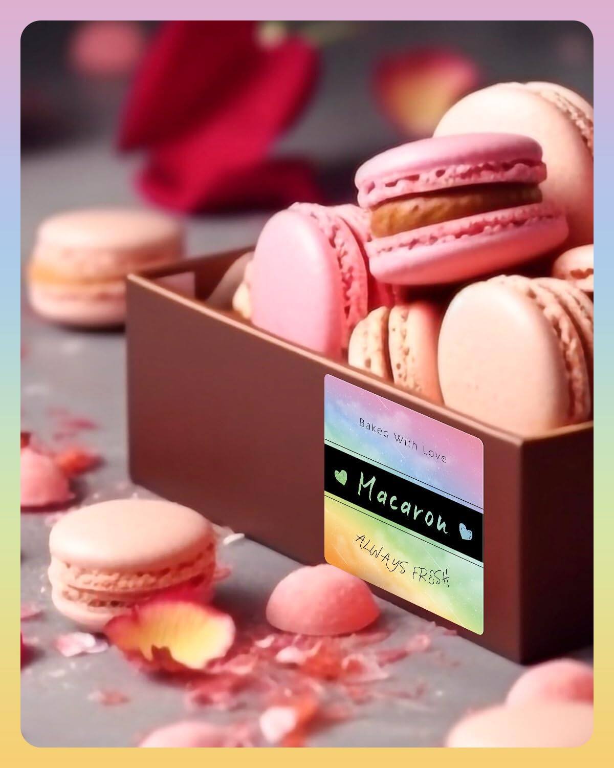 Baked With Love  
Macaron  
ALWAYS FRESH