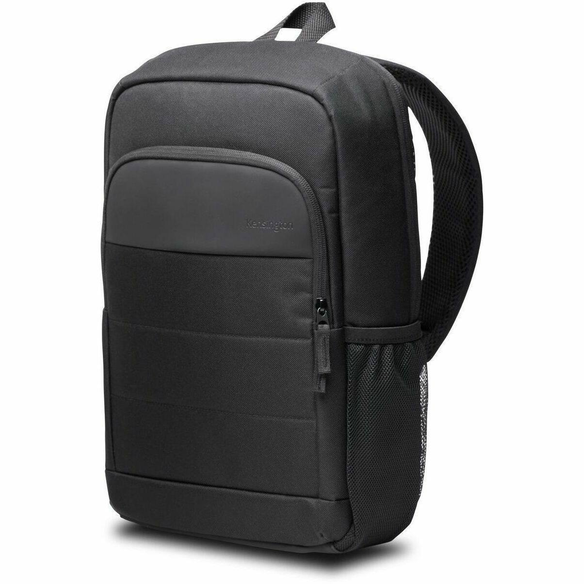 Alt View 3. Kensington - Kensington Carrying Case (Backpack) for 14" Notebook - Black - Polyester, Mesh Fabric Body - Shoulder Strap - Black.