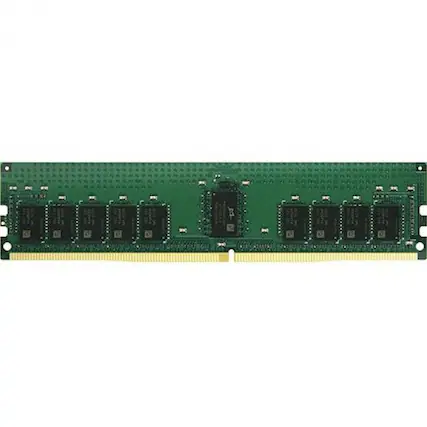 Front. Synology - Synology 16GB DDR4 SDRAM Memory Module - For Server - 16 GB DDR4 SDRAM - ECC - Registered - 288-pin - DIMM - Black.