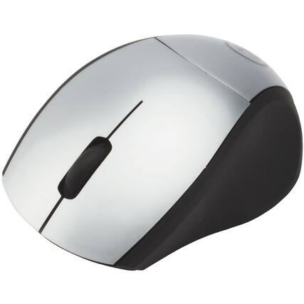 Front. Digital Innovations - Digital Innovations EasyGlide Wireless Travel Mouse - Optical - Wireless - 30 ft - Radio Frequency - 2.40 GHz - Silver - Black.