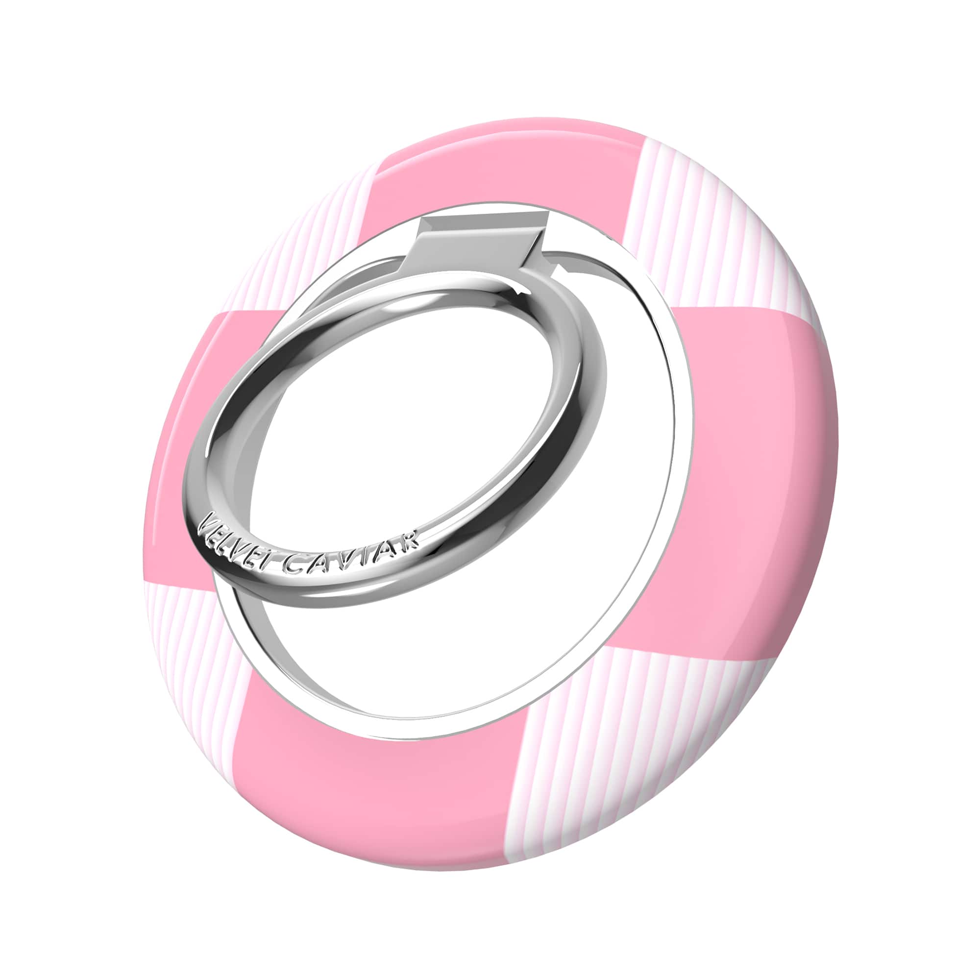 VELVET CAVIAR - MagSafe Grip Ring for Most Cell Phones - Pink Checker - Front_Zoom