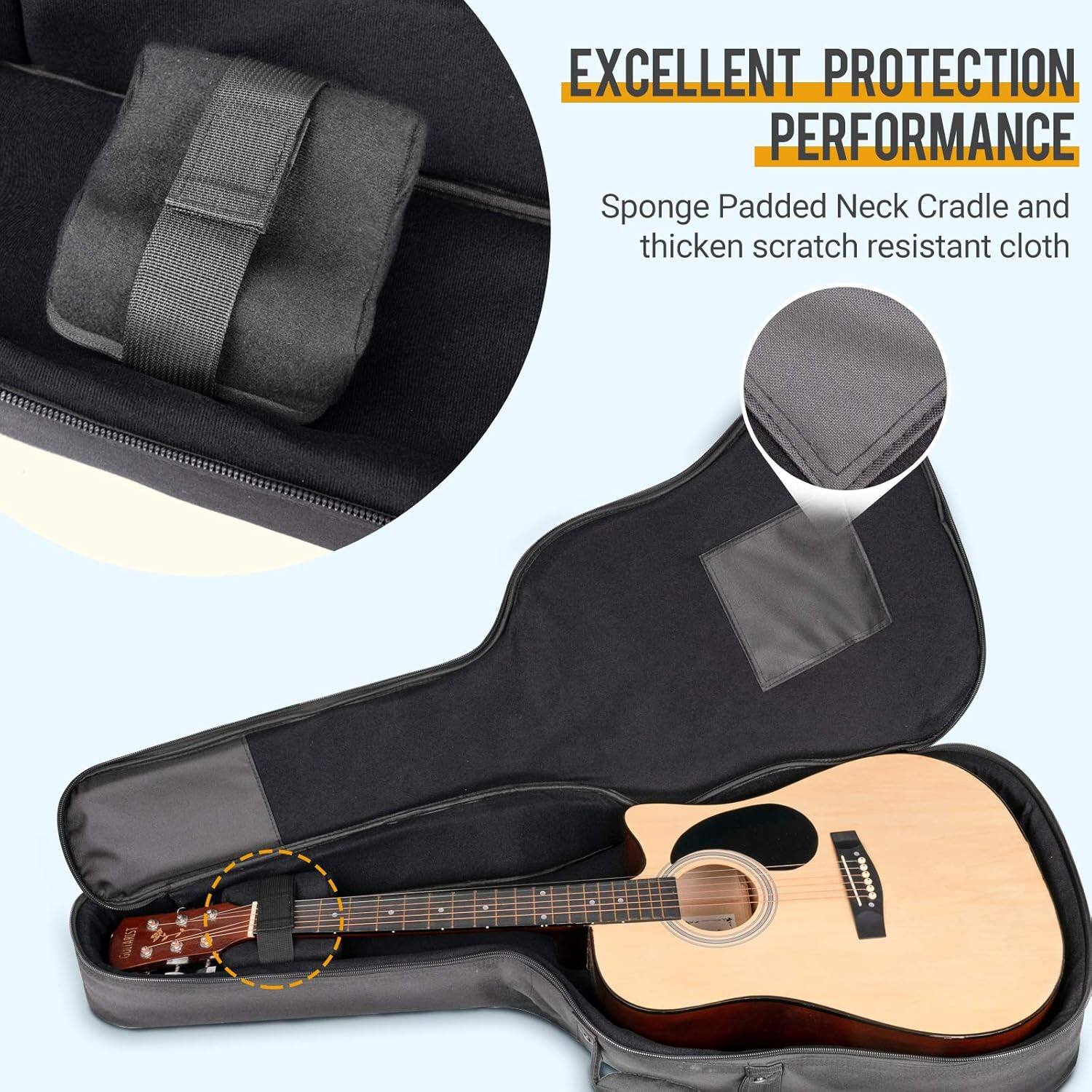 EXCELLENT PROTECTION PERFORMANCE  
Sponge Padded Neck Cradle and thickened scratch resistant cloth