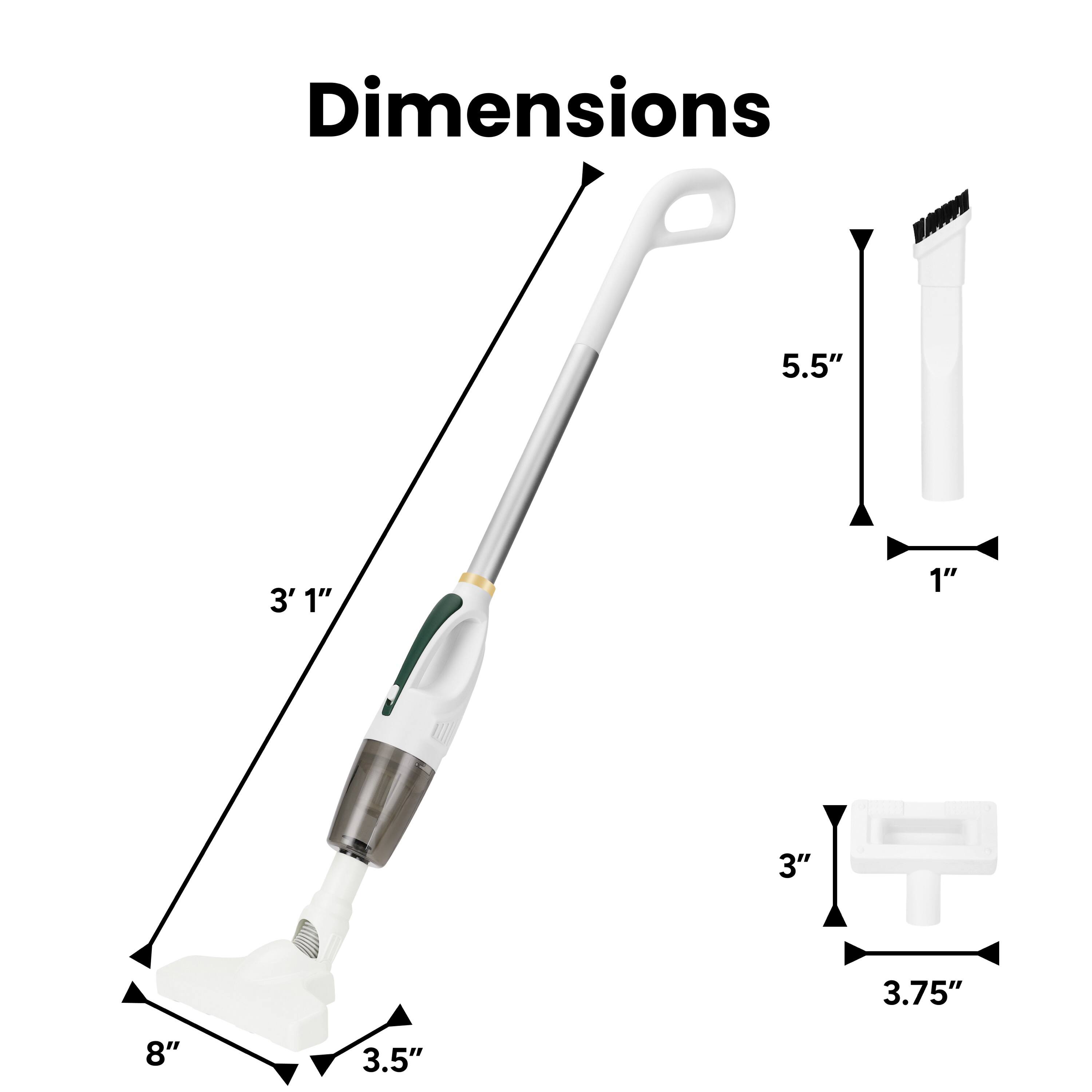 Dimensions: 5.5", 3' 1", 1", 3", 3.75", 8", 3.5"