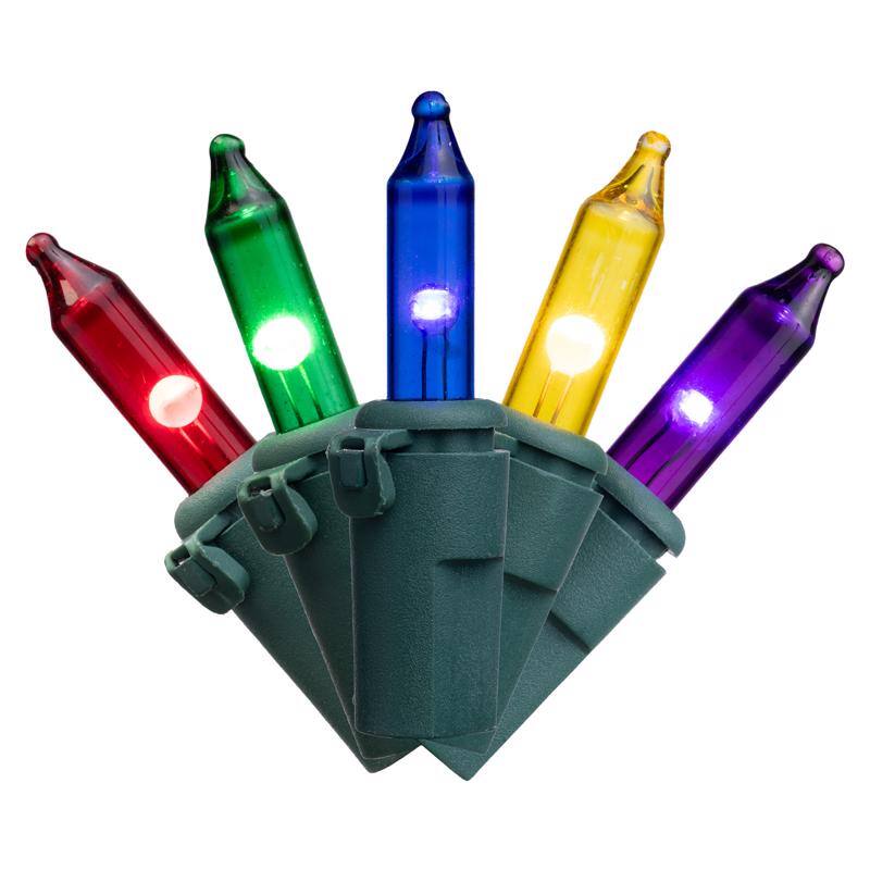 Angle. Celebrations - Celebrations LED T5 Multicolored 105 ct String Christmas Lights 26 ft..