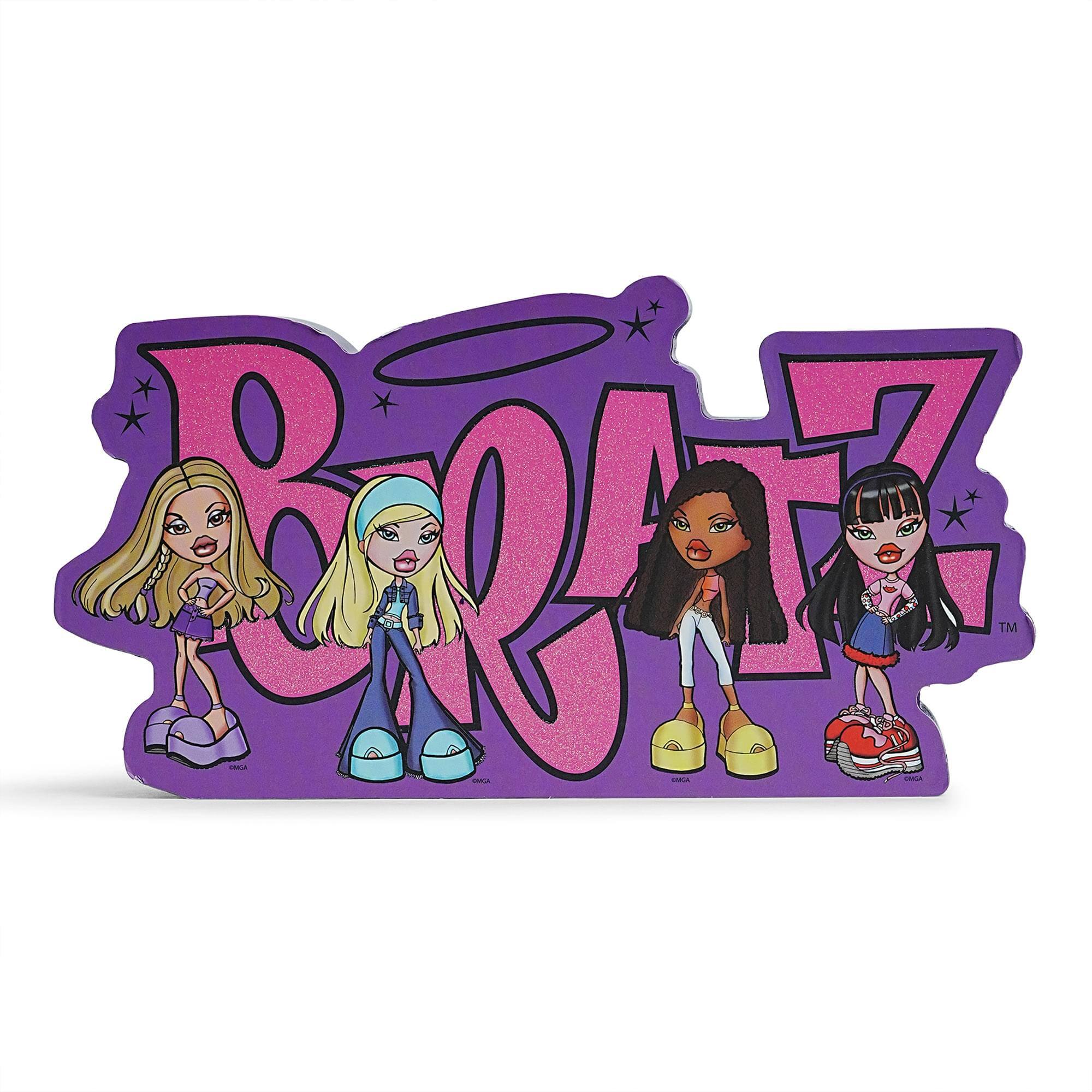 Alt View 1. Silver Buffalo - Bratz Squad Die-Cut Wooden Wall Art | 9 x 4 Inches - Purple.
