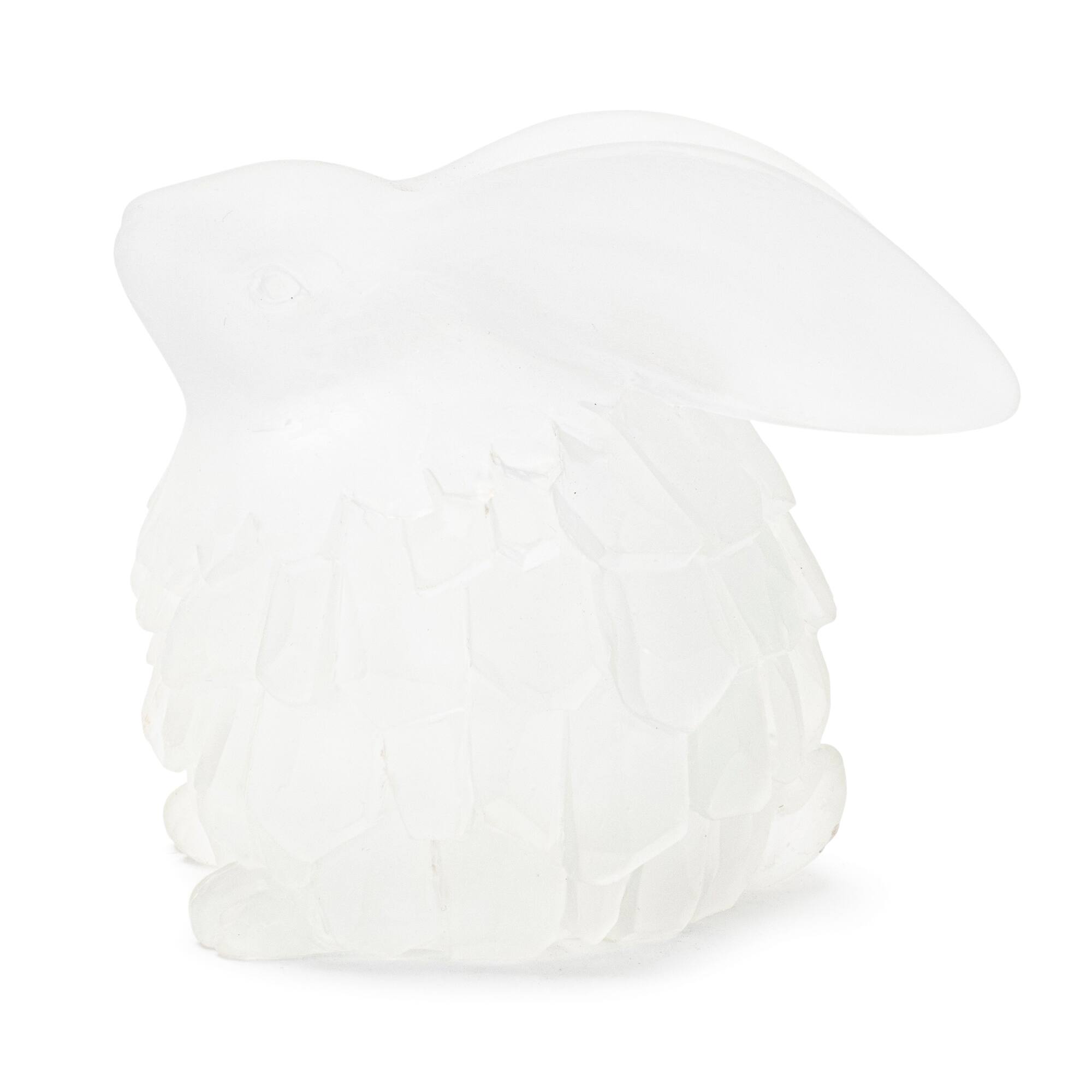 Left. BreeBe - Frosted Bunny Figurine (Set of 4) - White.