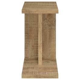 Manhattan Lane - Owea Sofa Side Table, C Shaped, Rectangular, Wood 16 Inch - Mango Brown