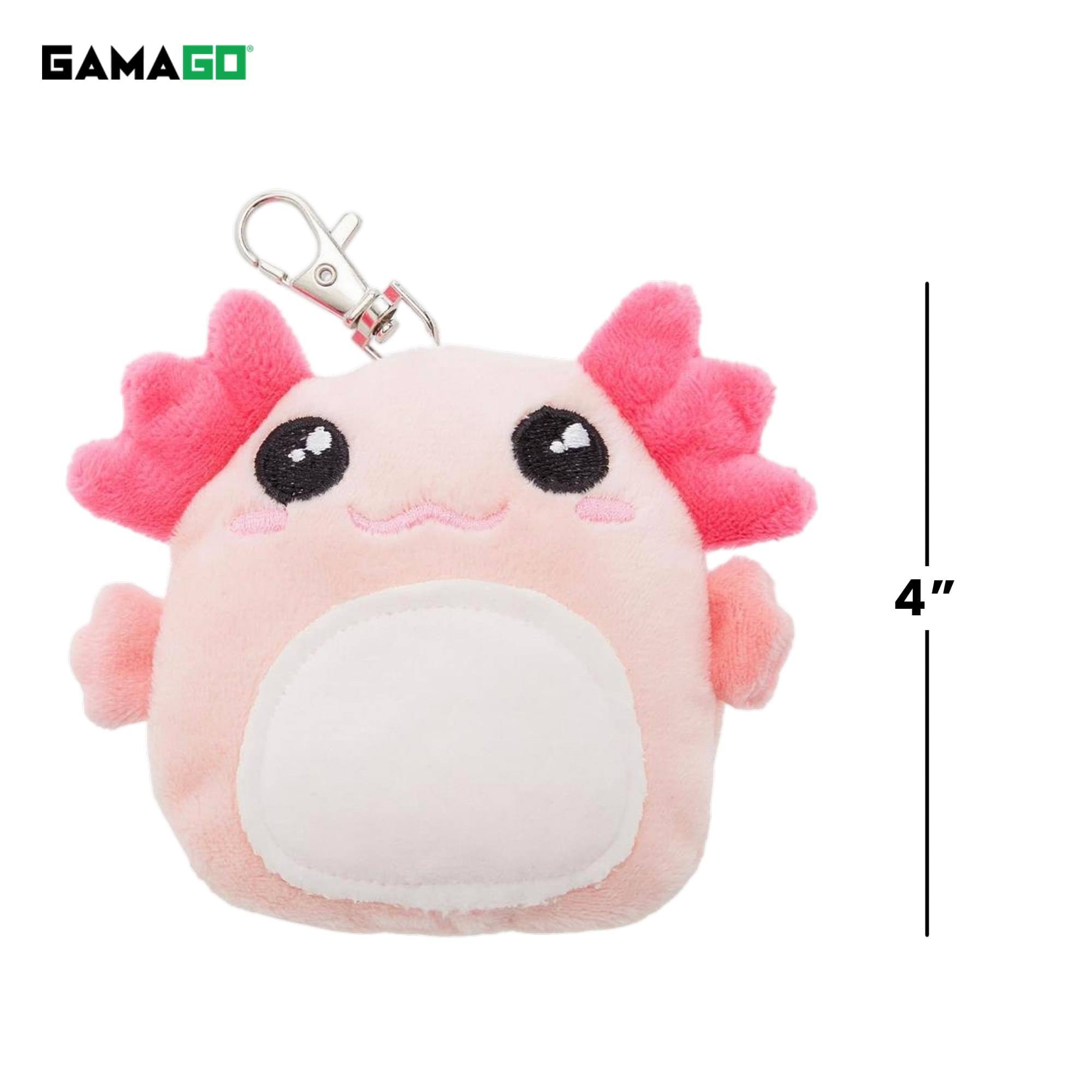 Alt View 1. NMR Distribution - GAMAGO BFF Axolotl 4-Inch Plush Bag Clip - Pink.