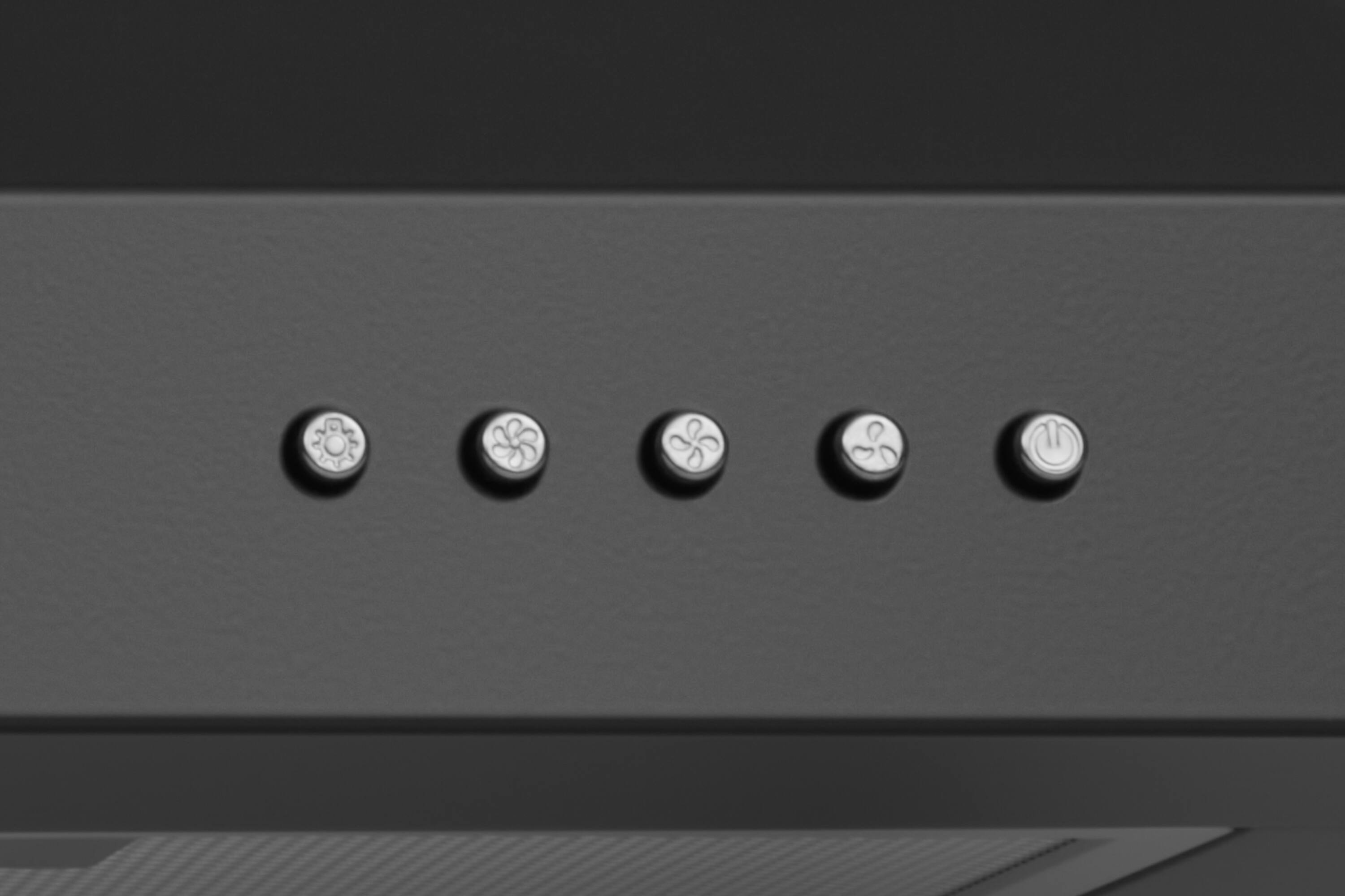 Alt View 5. Hauslane - Hauslane WM-530 Base 30-in Convertible Matte Black Wall-Mounted Range Hood (Charcoal Filters Included) - Matte Black.