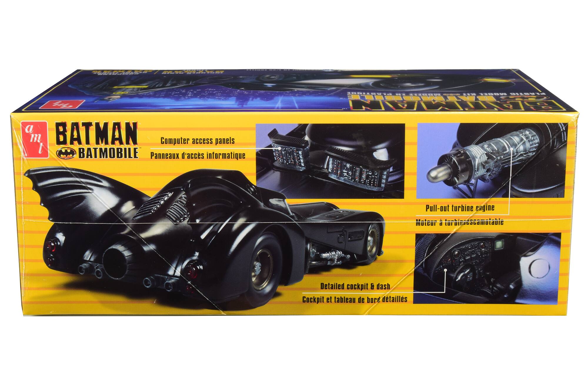 I addeds a m BATMAN Computer access panels t BATMOBILE Panneaux d'accès informatique PLACTIOEE - HIBNW - 0 FE- FLASIIS USOME GATMAN Pull-out turbine engine Moteur à turbinescamotable Detailed cockpit & dash Cockpit et tableau de bord détaillés