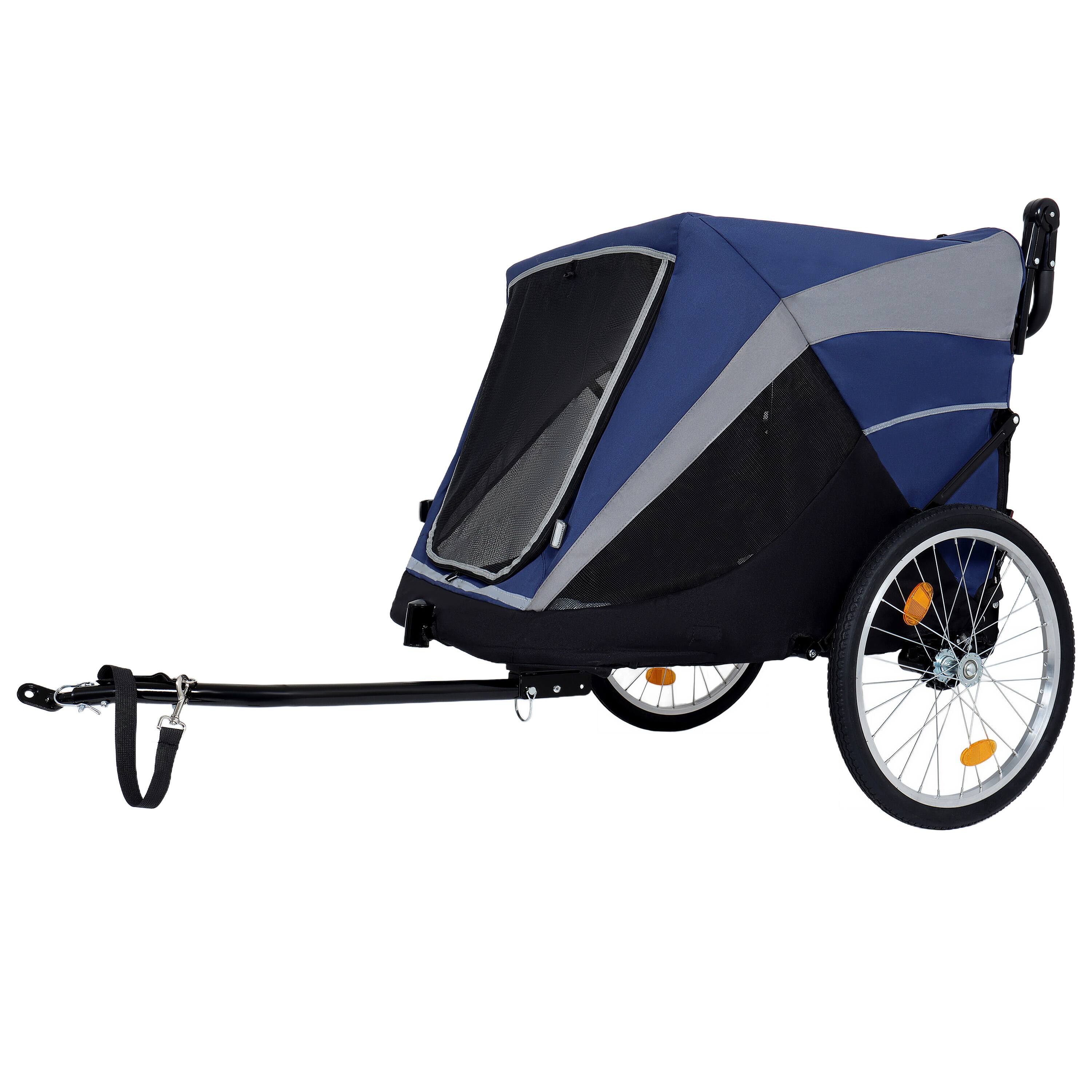 Alt View 4. Siljoy - 2‑in‑1 Convertible Pet Trailer & Push Cart, 100 lb Capacity with Quick‑Release Wheels & Storage Pockets.
