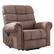 Left. Bestier - Fabric Power Lift Recliner with 8-Point Vibration Heating Massage and Rolled Handrail Assistance Recliner with USB,Taupe - Taupe.