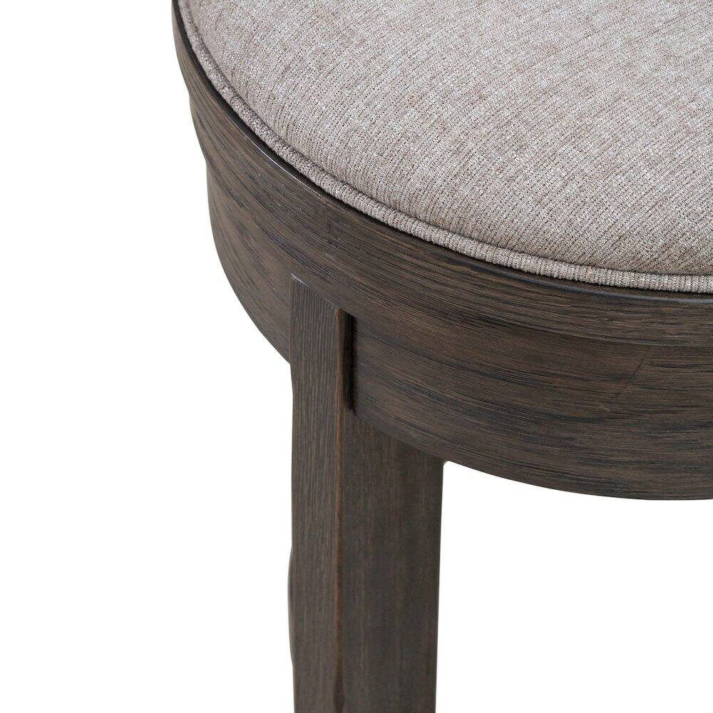 Alt View 1. Liberty Furniture Industries - Lennox Hill Upholstered Swivel Console Stool - Counter Height 26 Inches - Bark Brown.