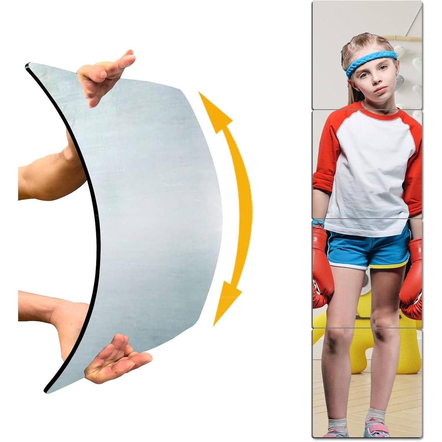 Front. Live At Space - Unbreakable Mirror for Wall Full Body 4Pack 10 x10 inch Shatterproof Plexiglass Long Mirrors Fores Bedroom Closet - 14"L x 14"W.