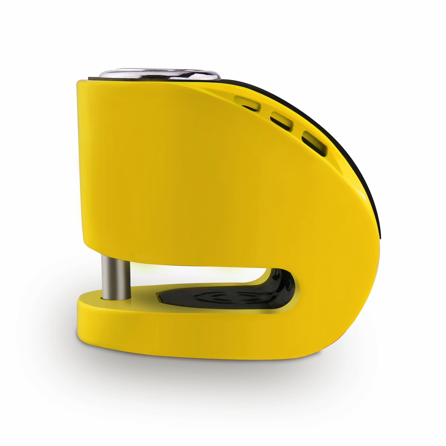 Angle. Jupiter Bikes - Kovix Brake Rotor Bicycle Lock w/ 120 decibel Alarm - 6mm locking pin - Alloy steel construction - disc-style lock - Yellow.