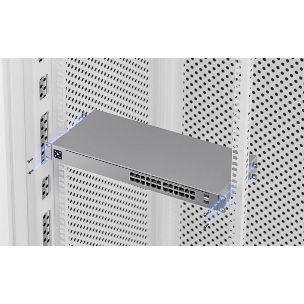 Alt View 3. Ubiquiti - 24-Port Managed Gigabit Managed Switch USW-24 - Gray.