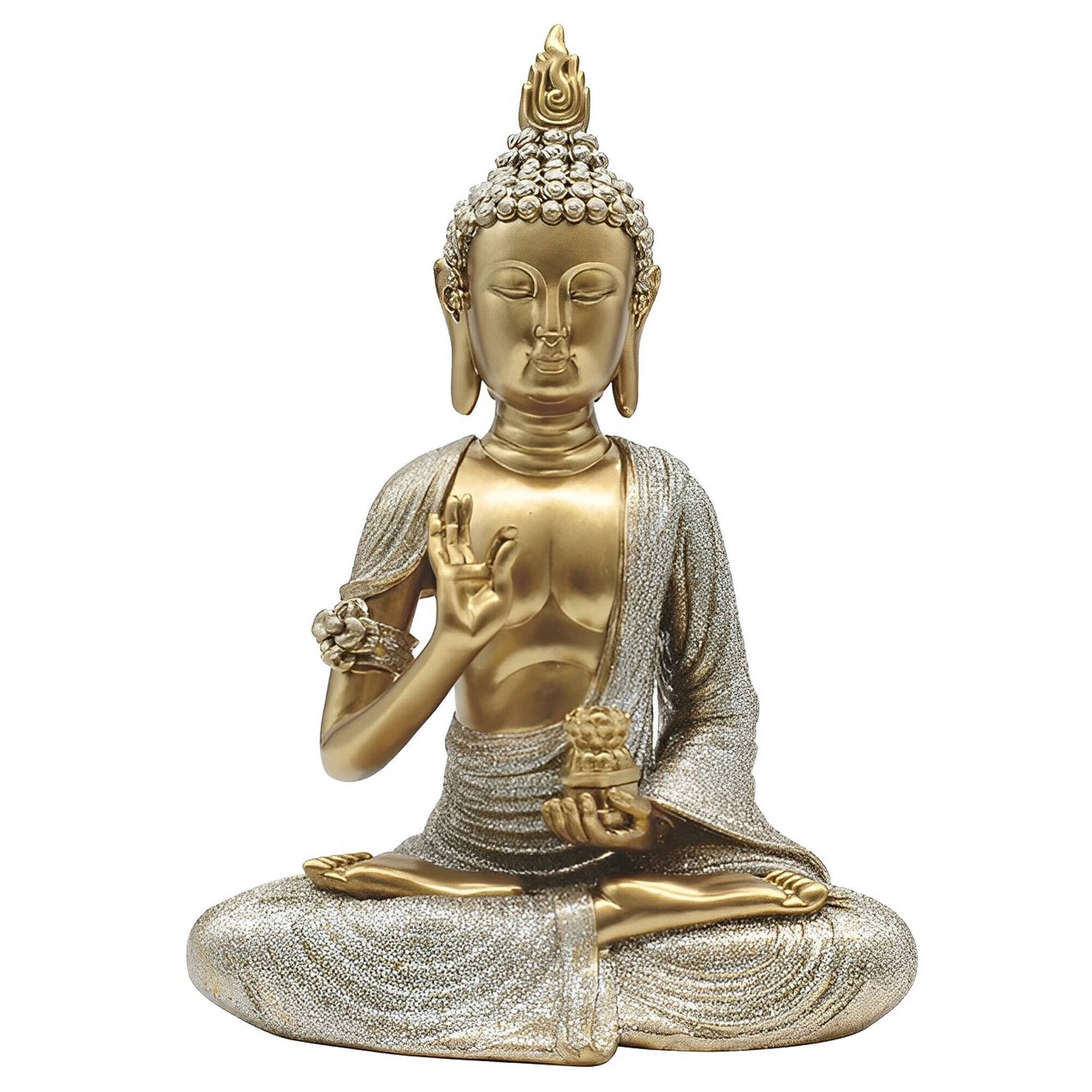 FC Design - 8.5"H Thai Buddha in Teaching Pose Figurine Statue Office Desk Tabletop Home Decor Gift - Multi-Color