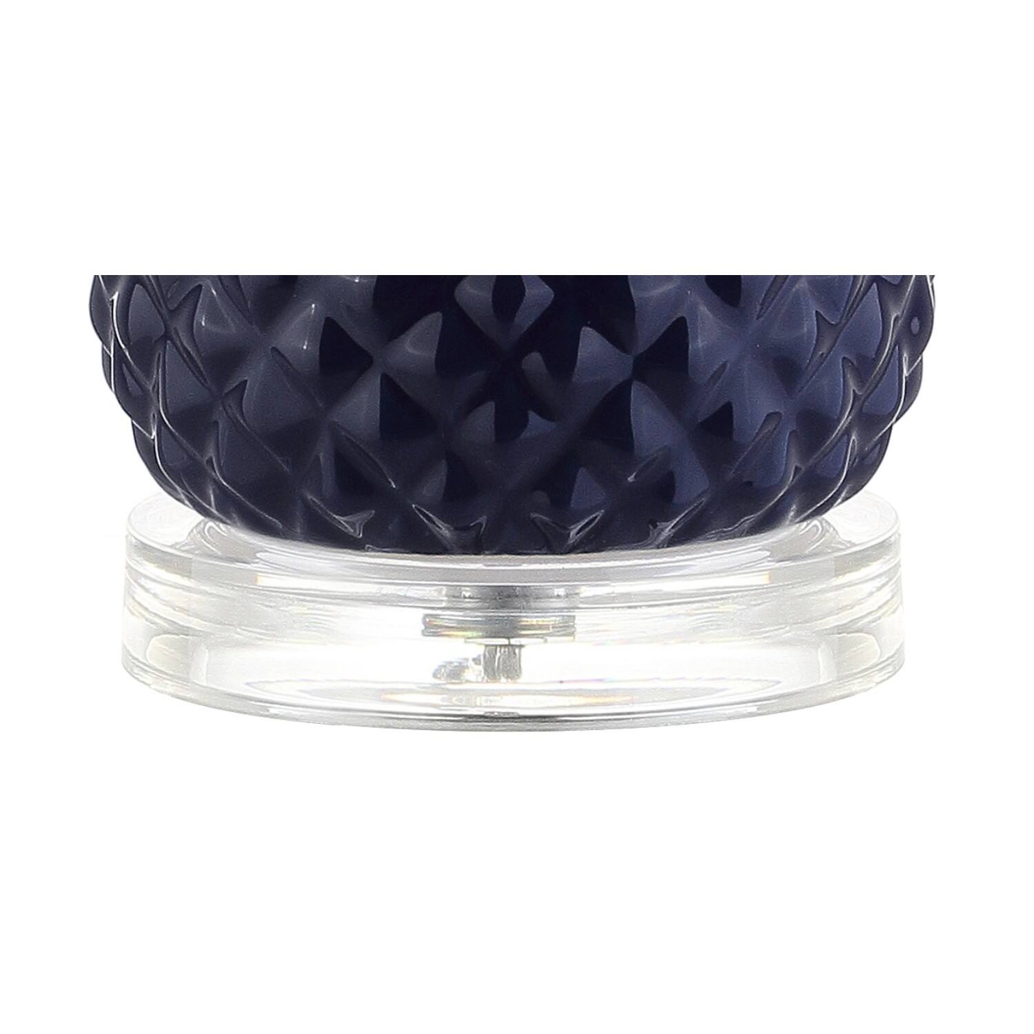 Alt View 7. Jonathan Y - Pineapple 23" Ceramic LED Table Lamp, Navy/Gold - Navy/Gold.