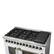 Alt View 5. Forno Appliances - 48 in. Wide 8 Burner Galiano 6.58 Cu. Ft. Freestanding Dual Fuel True Convection Range - White.