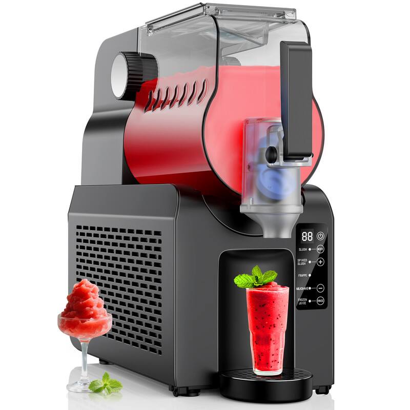 HOOURE - 88 oz. Slushie Snow Cone Machine with Self-Cleaning Function Technology, 5 Smart Modes, No Ice Needed - Black