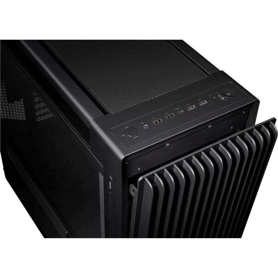 Alt View 6. ASUS - Asus ProArt PA602 - Mid-tower - Black - Tempered Glass - 2 x 200mm, 1 x 140mm Fan(s) Installed - EATX, ATX, Micro ATX - Black.