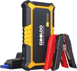 GOOLOO - GP2000 2000A Jump Starter, 12V for 8.0L Gas/6.0L Diesel, SuperSafe Lithium Booster with USB Quick Charge