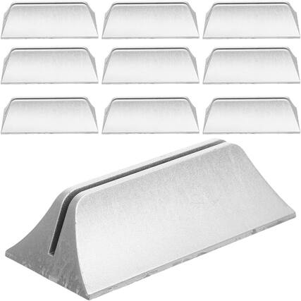 Front. PARKER SLATER - 10Pcs Adjustable Desk Partition Bracket Clip, Plastic Screen Partition Clamp - Silver.