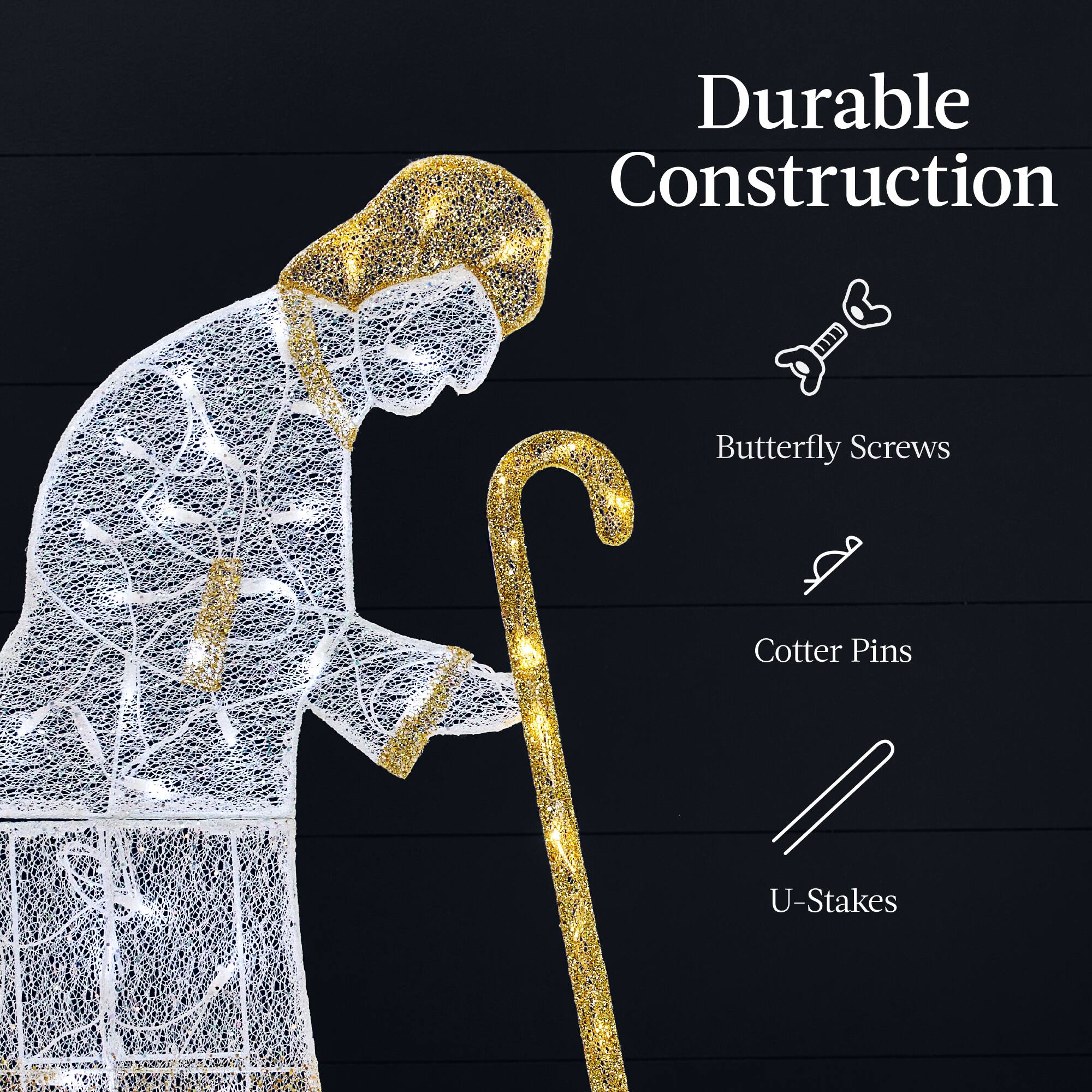 Durable Construction

- Butterfly Screws
- Cotter Pins
- U-Stakes
