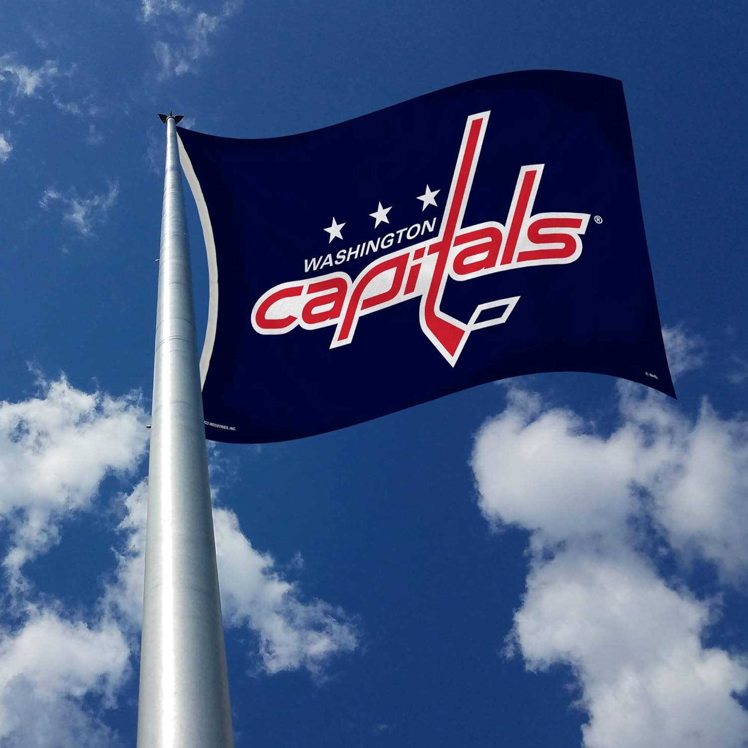 Alt View 2. Rico Industries - Washington Capitals NHL 3X5 Indoor Outdoor Banner Flag - Multi.