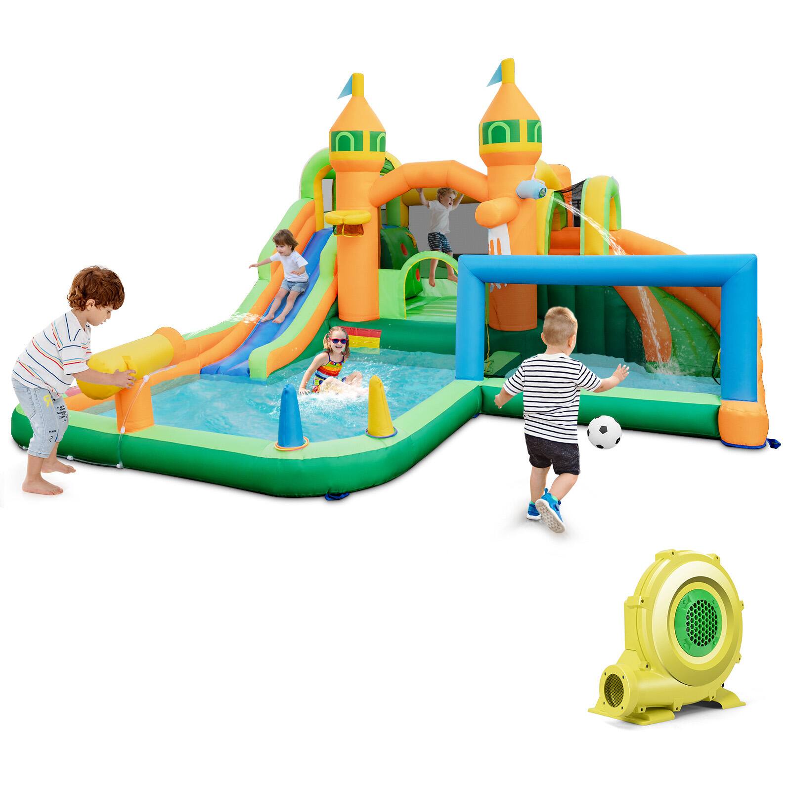 Alt View 1. Ecooso - Kids Inflatable Water Slide for Yard & Lawn, No Blower.