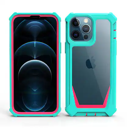 Front. Kitcheniva - Shockproof Two Toned Rugged Phone Case For iPhone 14 Pro - Multicolor.