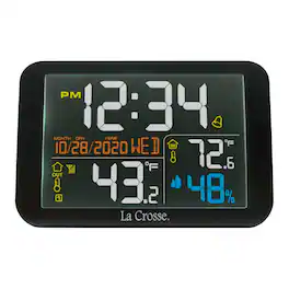 La Crosse Technology - Wireless Digital Color Weather Station with Time - Black