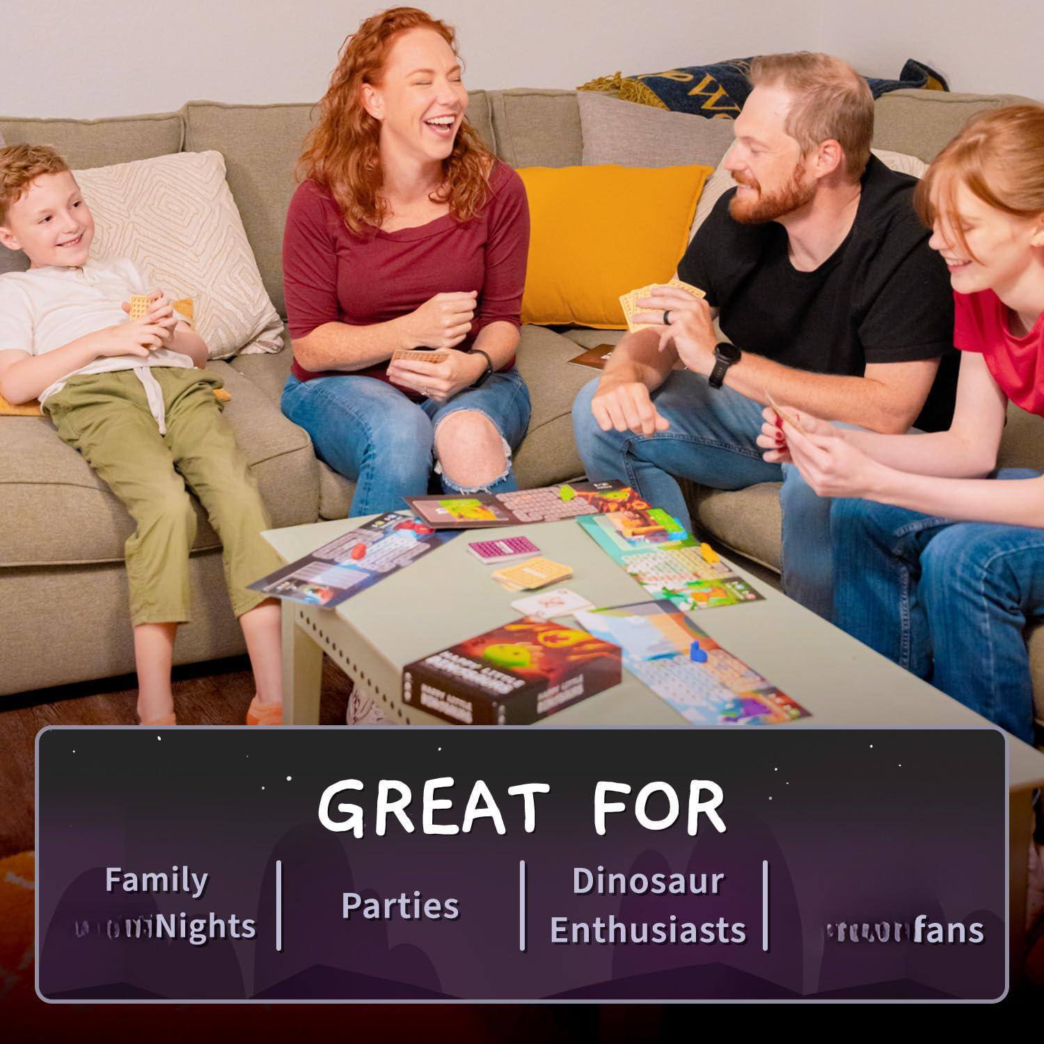 Great for Family Game Nights, Parties, Dinosaur Enthusiasts, and T-Rex fans.