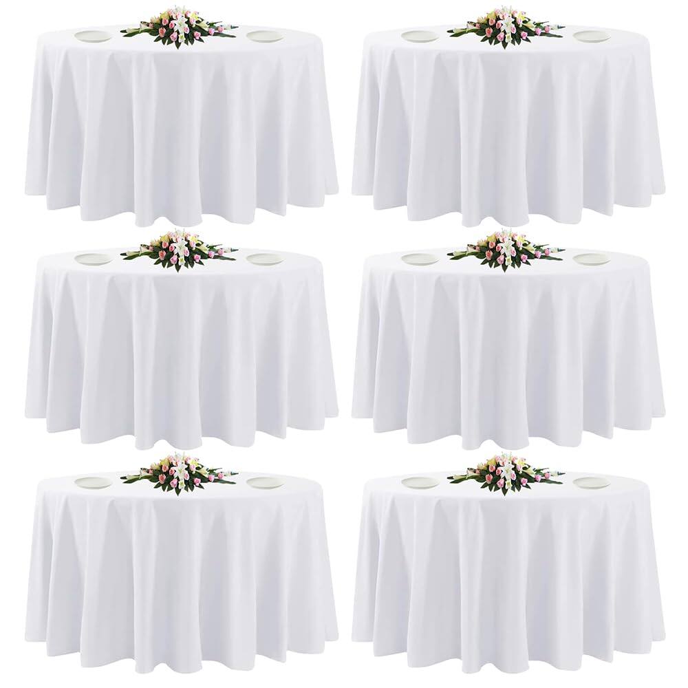 White 120 In Round, 6 Pack