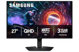 Samsung - 27" Odyssey OLED G5 (G50SF) QHD 180Hz 0.03ms G-Sync & FreeSync Compatible Glare Free Gaming Monitor - Black