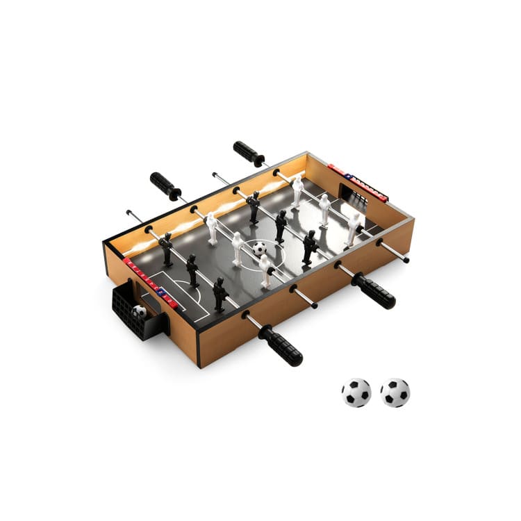 SlickBlue - Game Room-Ready Football Table with Non-Slip Handles for Kids and Adults - Natural